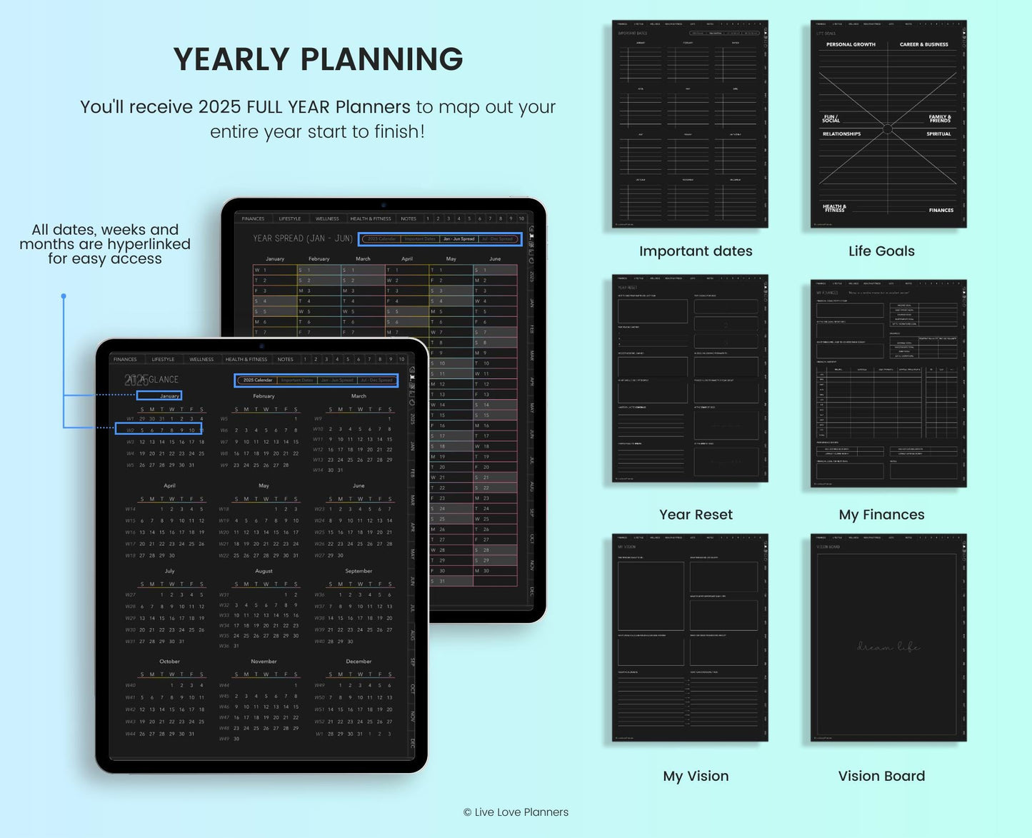 2025 Dark Mode Planner