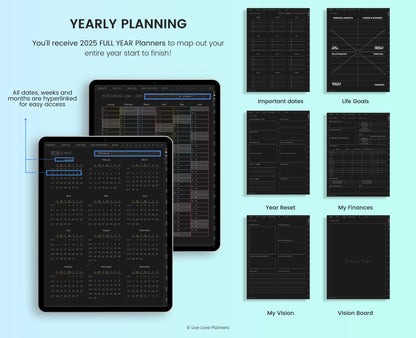 2025 Dark Mode Planner