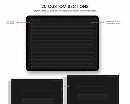 Dark Mode Landscape Digital Notebook