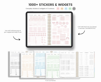 Undated Digital Planner Goodnotes