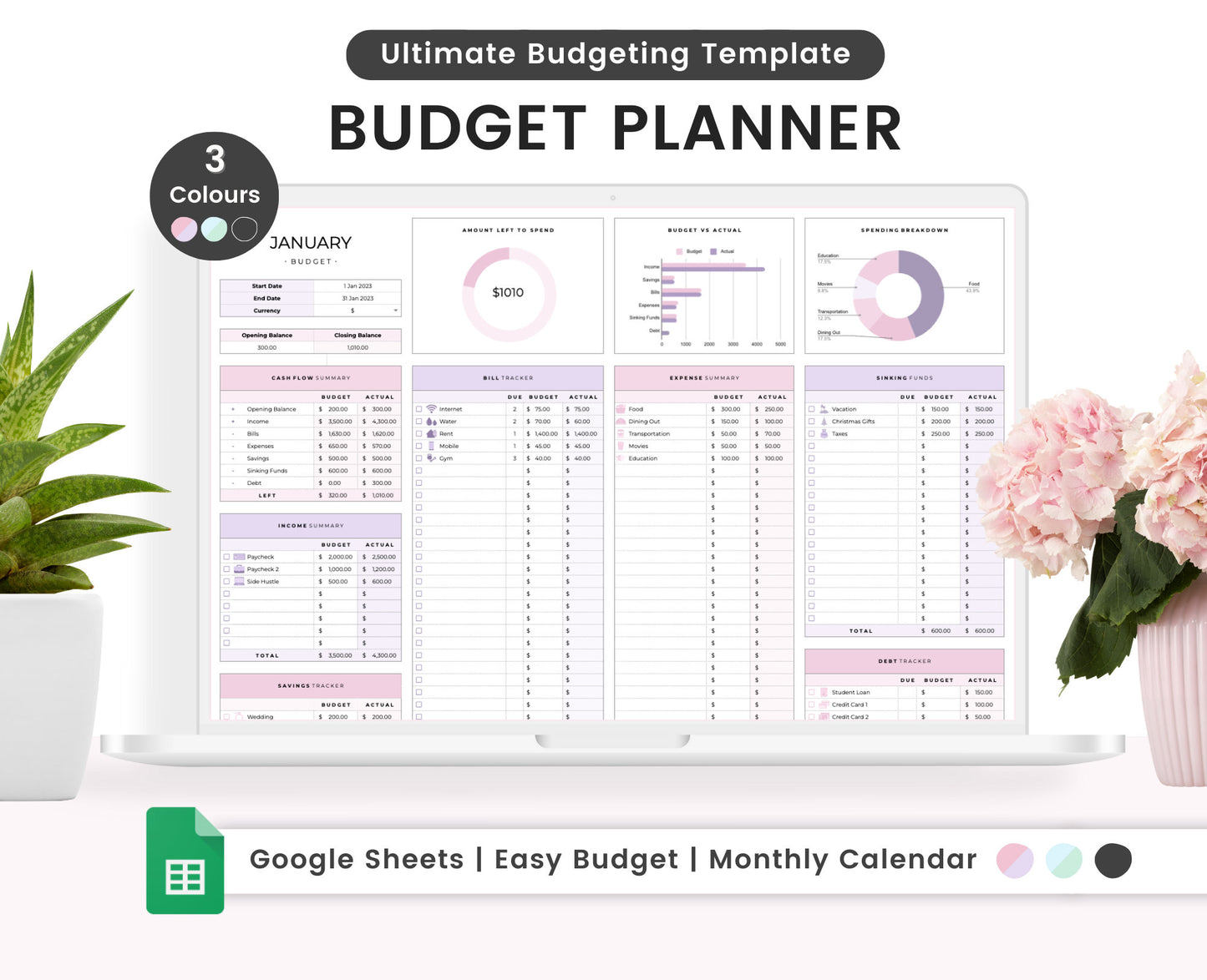 Budget Planner for Google Sheets - Weekly