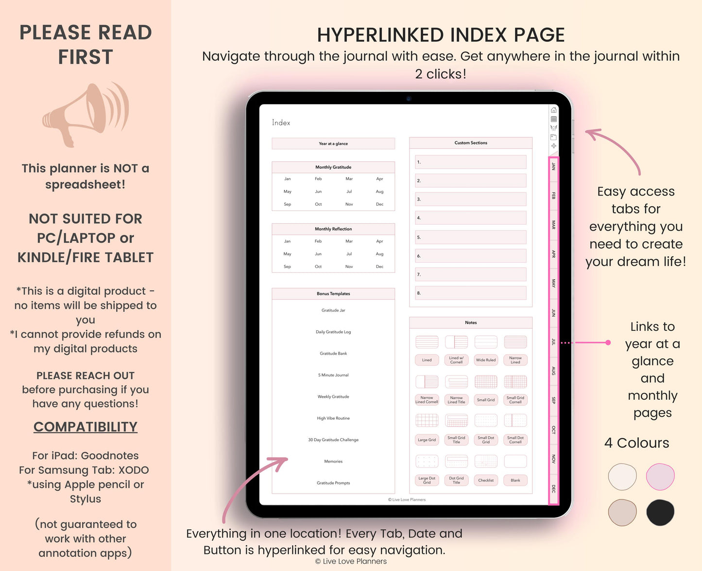 Digital Gratitude Journal (Portrait)