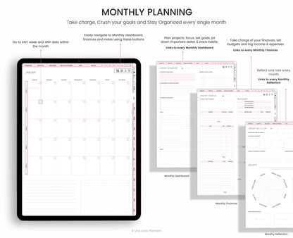 Undated Digital Planner Goodnotes