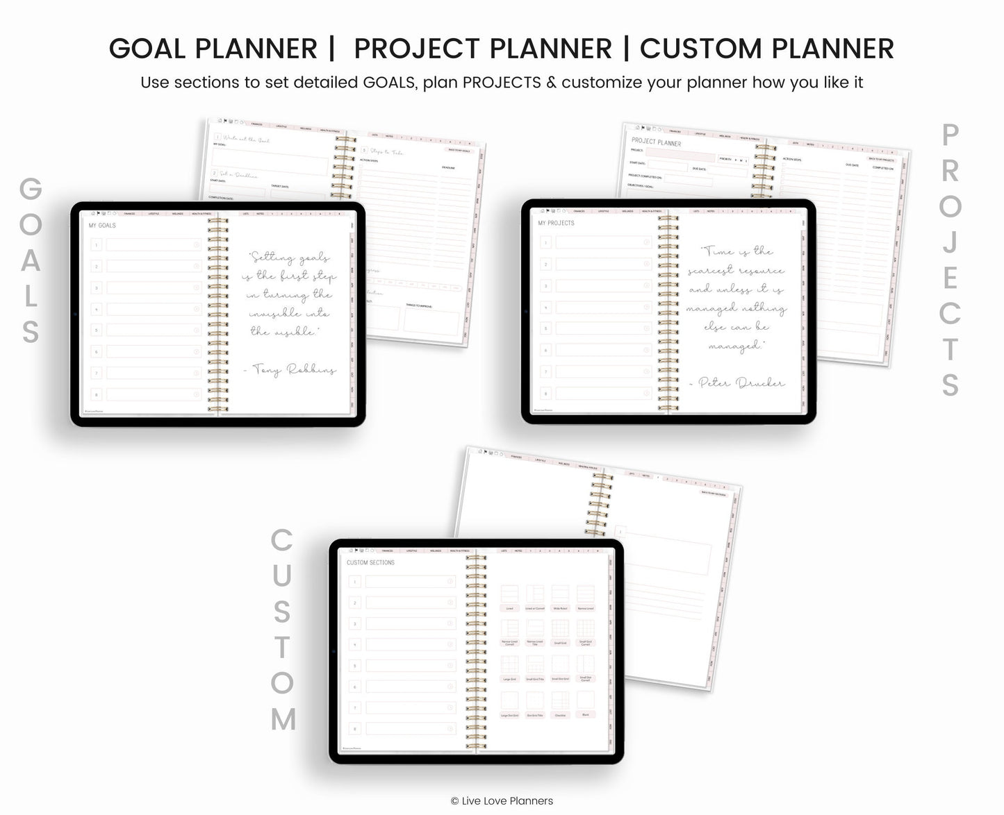 Undated Digital Planner | Hyperlinked Digital Planner | GoodNotes Planner | Notability Planner | iPad Planner | Undated Planner | Daily
