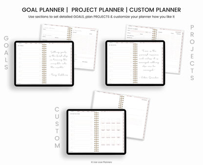 Undated Digital Planner | Hyperlinked Digital Planner | GoodNotes Planner | Notability Planner | iPad Planner | Undated Planner | Daily