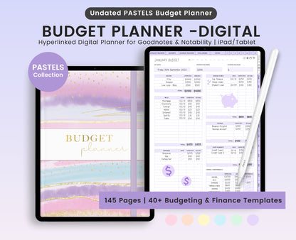 Digital Budget Planner (Pastels)