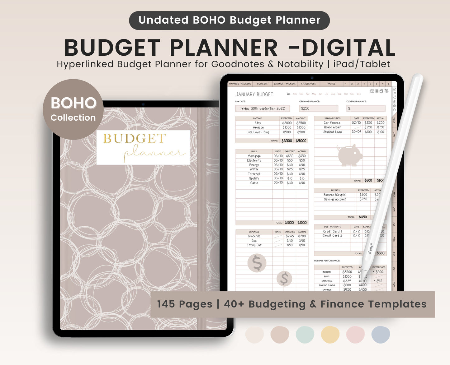 Digital Budget Planner (BOHO)