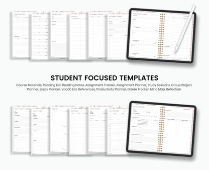 Student Planner | Academic Planner for Students | Undated Digital Student Planner