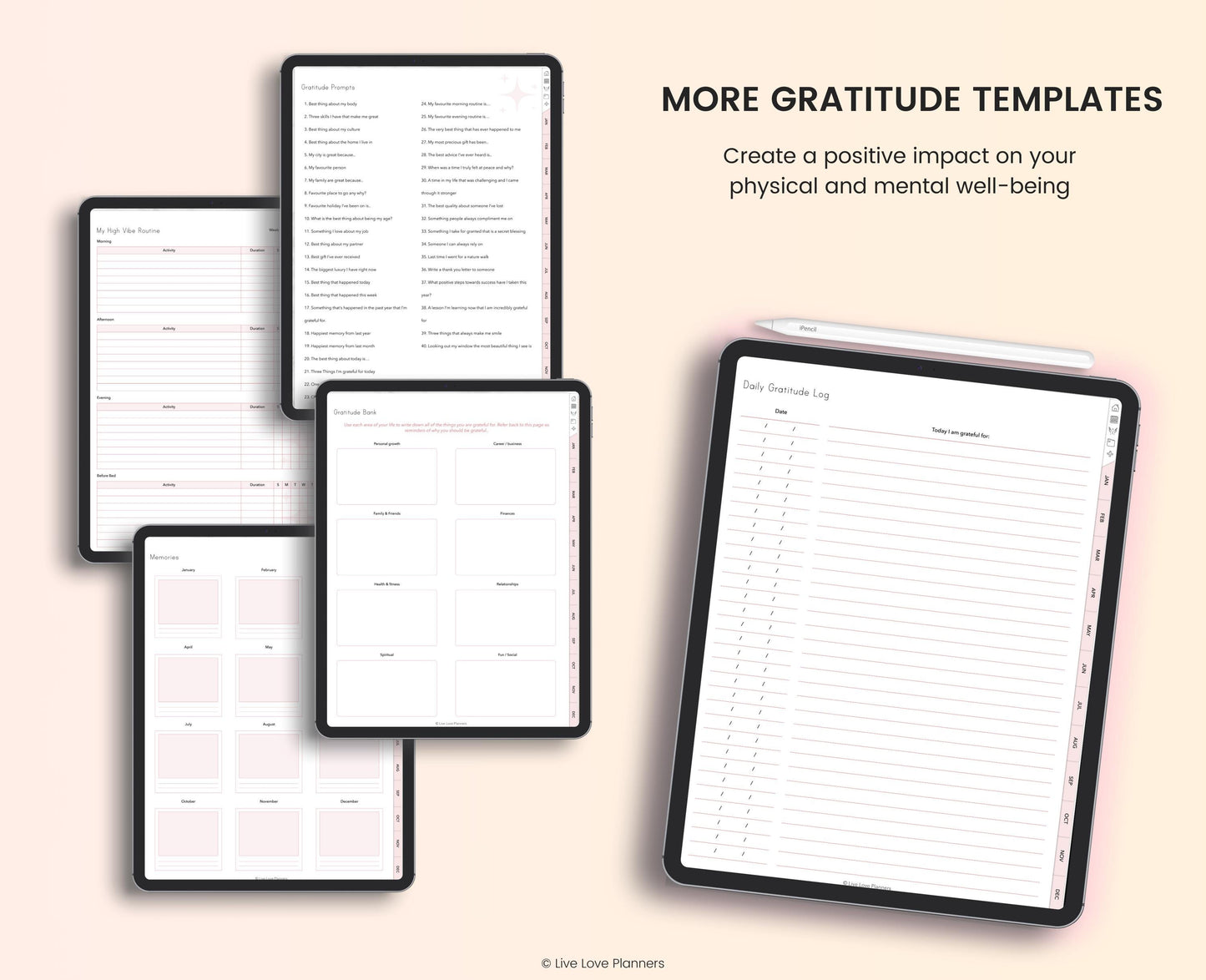 Digital Gratitude Journal (Portrait)