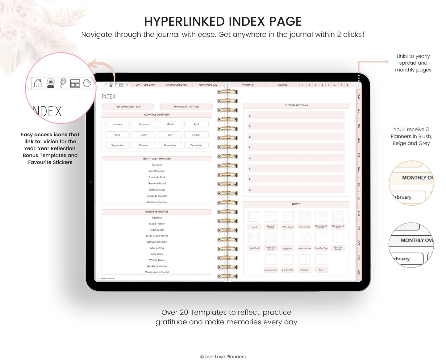 Digital Gratitude Journal (Landscape)