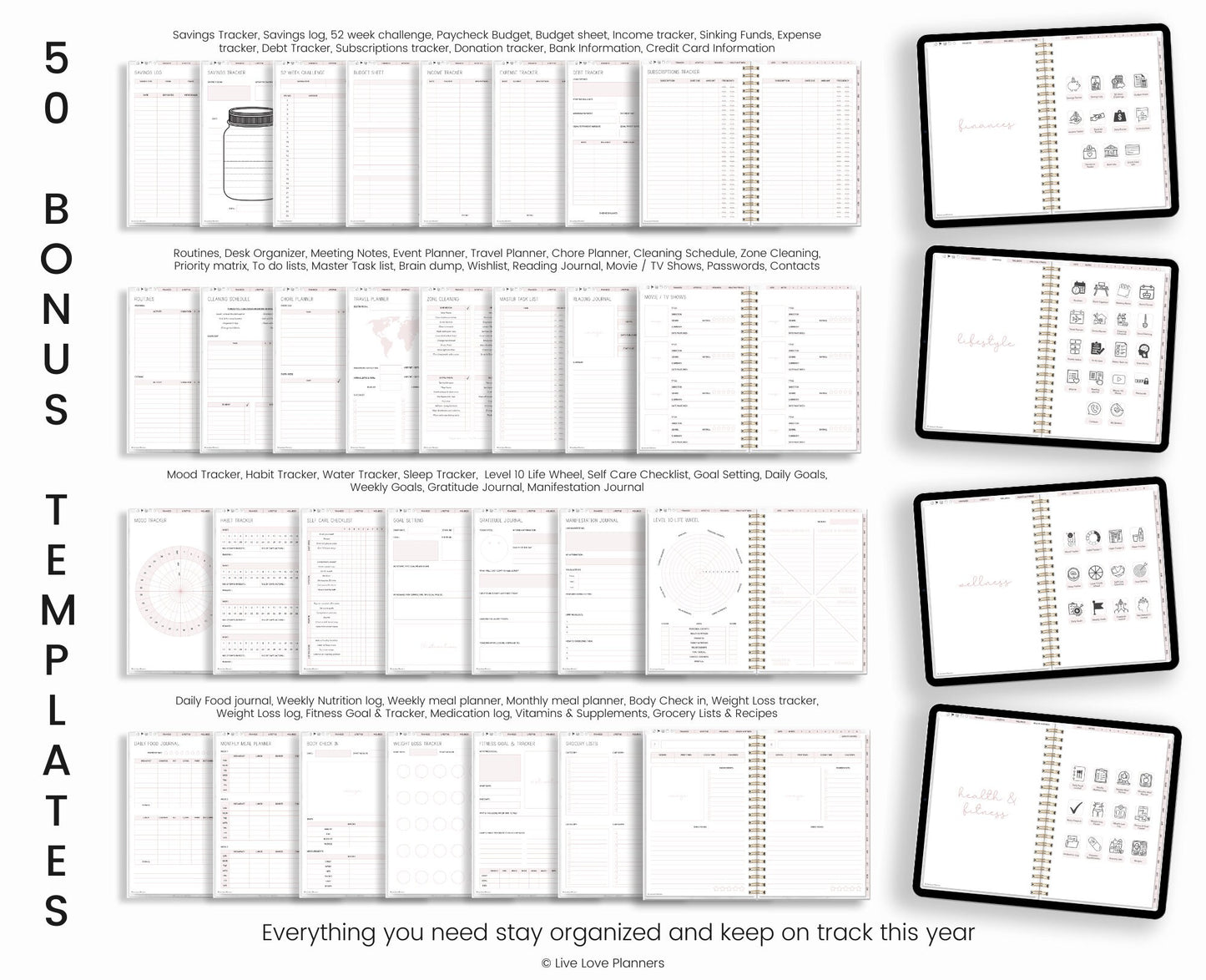 Undated Digital Planner | Hyperlinked Digital Planner | GoodNotes Planner | Notability Planner | iPad Planner | Undated Planner | Daily