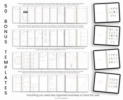 Undated Digital Planner | Hyperlinked Digital Planner | GoodNotes Planner | Notability Planner | iPad Planner | Undated Planner | Daily