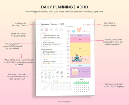 Printable ADHD planner