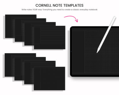 Dark Mode Landscape Digital Notebook