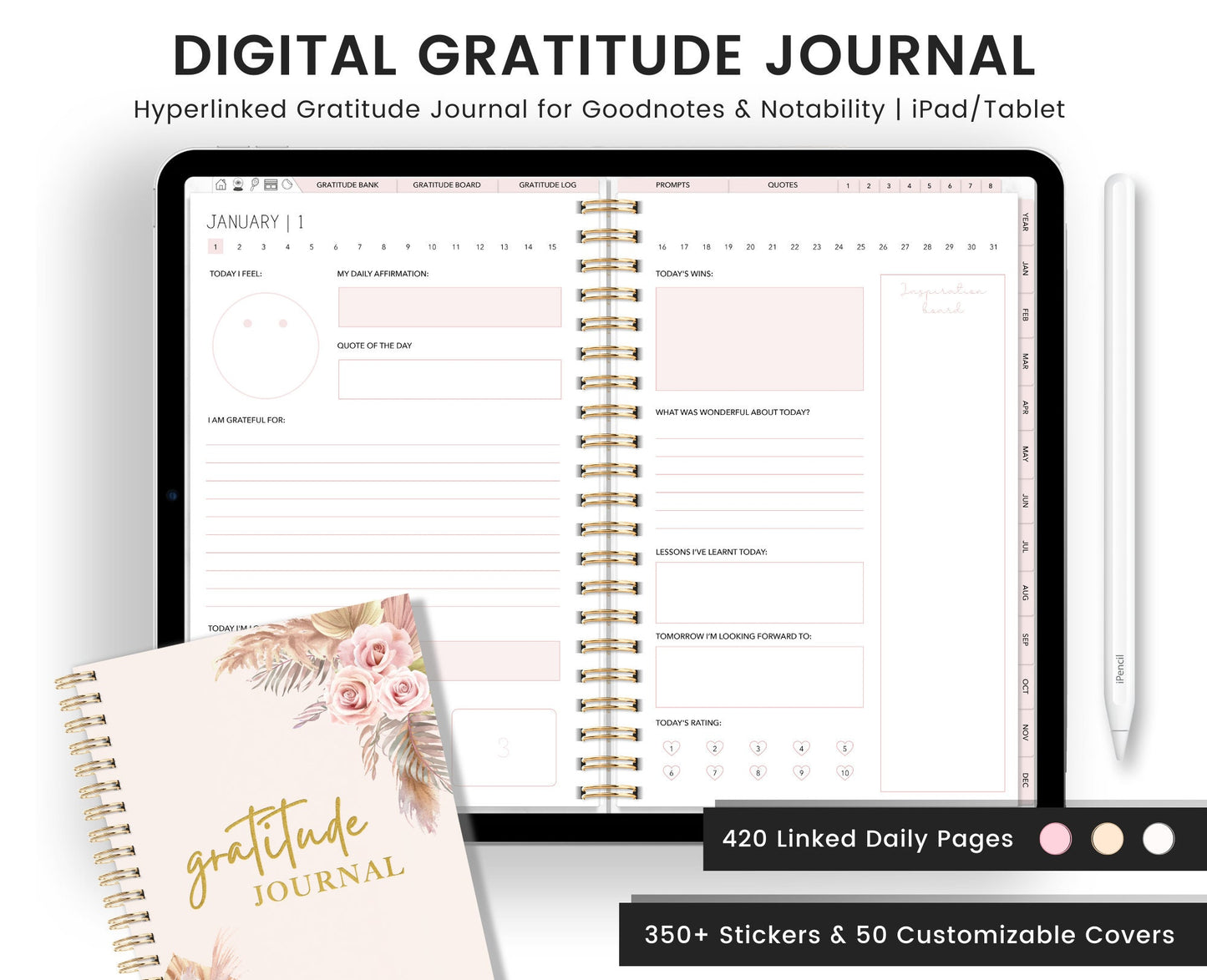 Digital Gratitude Journal (Landscape)