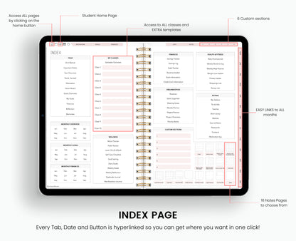 Student Planner | Academic Planner for Students | Undated Digital Student Planner